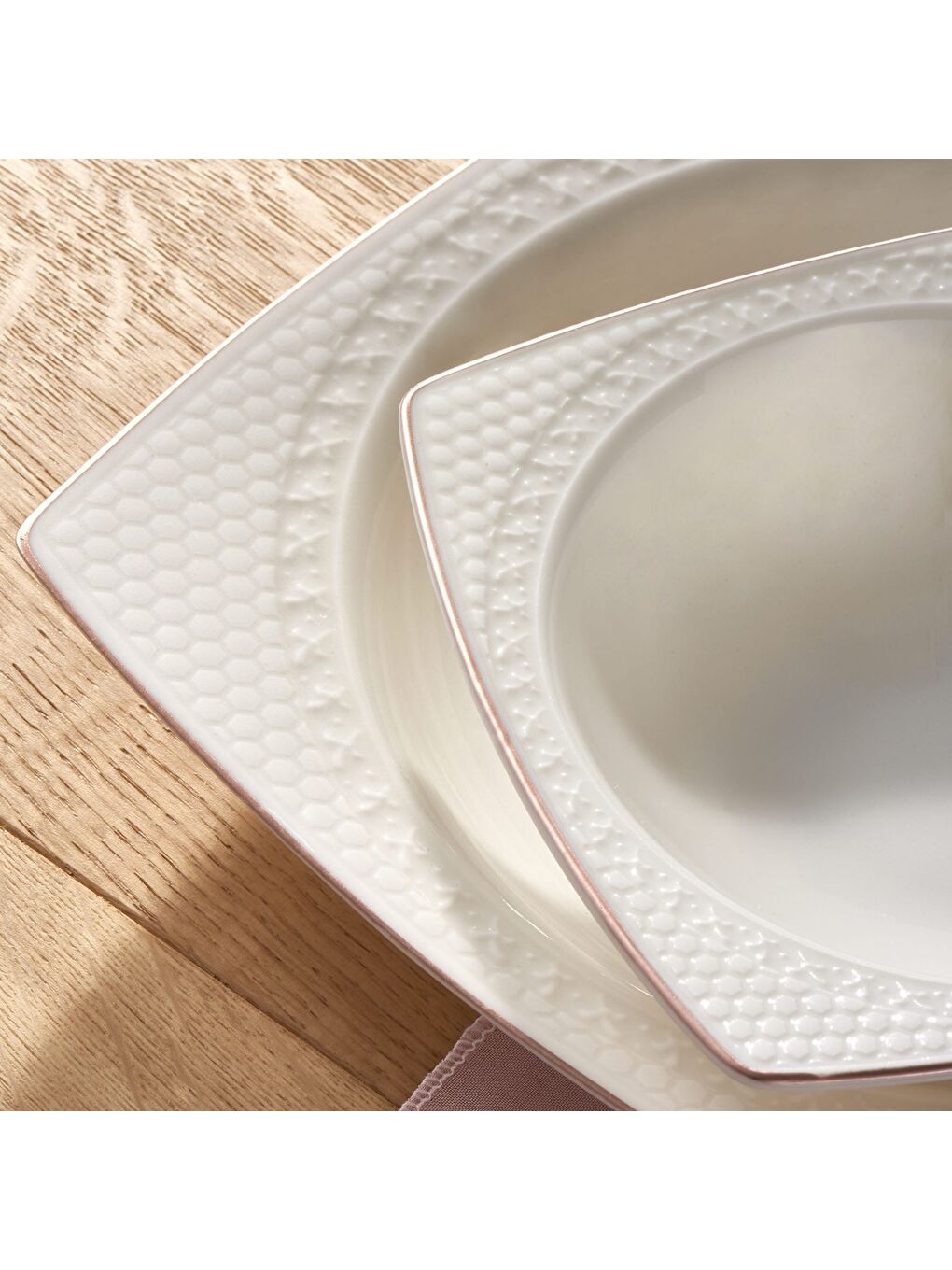 Karışık Bonenjoy 8 Parça 2 Kişilik Bone Yemek Takımı - Copper Bakır-1