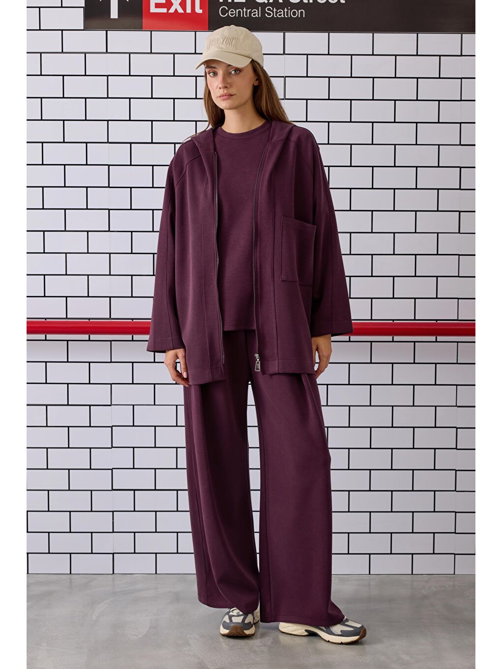 Örme Modal Sweat Bordo