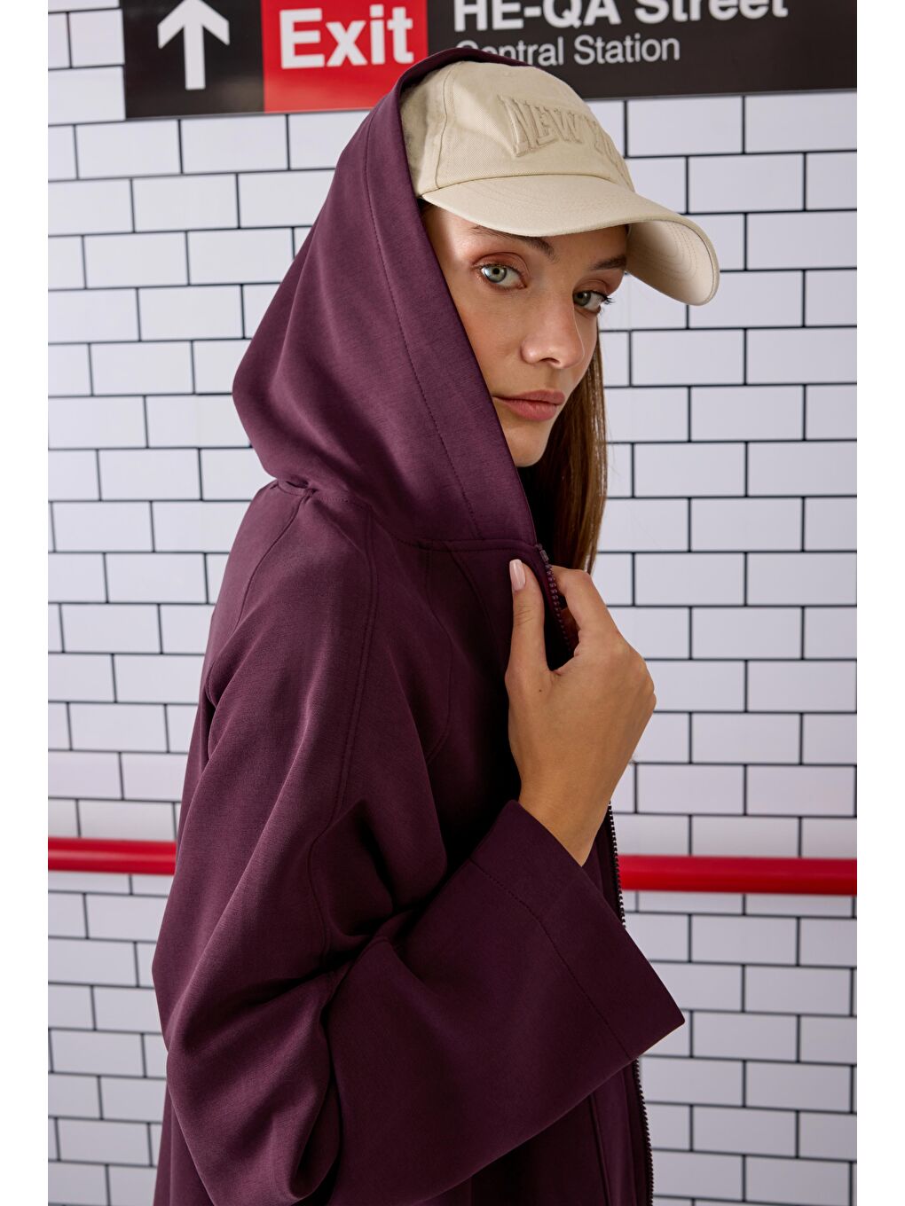 Örme Modal Sweat Bordo-2