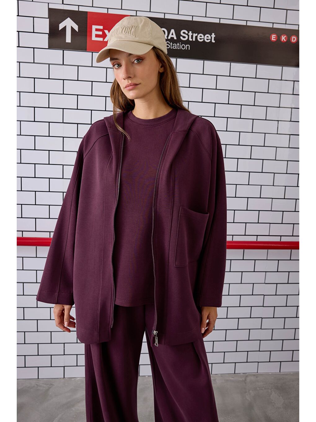 Örme Modal Sweat Bordo-3