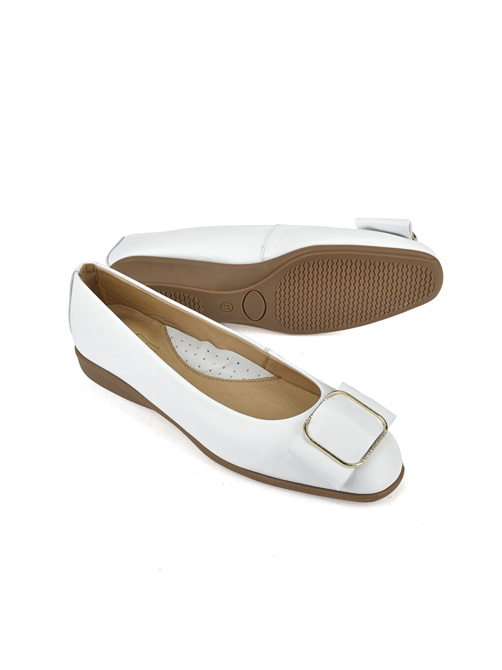 Kadın Hakiki Deri Konfor Babet 1511050Z2221 Beyaz-4