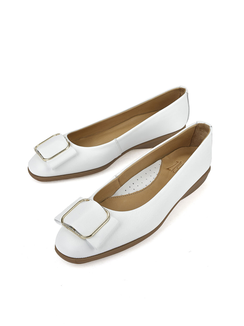 Kadın Hakiki Deri Konfor Babet 1511050Z2221 Beyaz-5