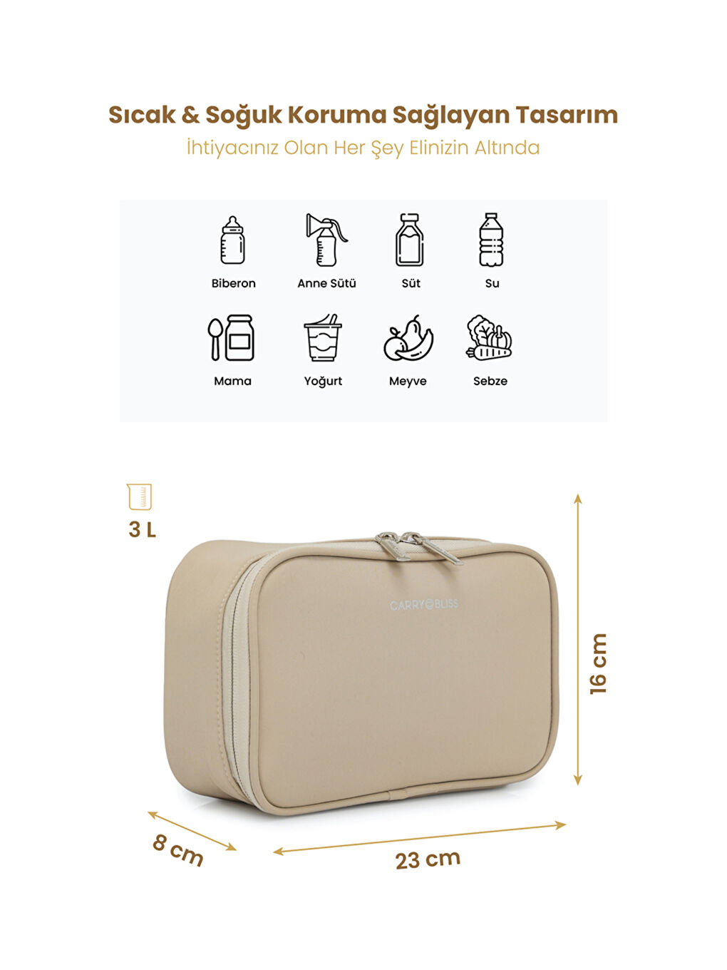 ThermaPouch Isı Yalıtımlı Organizer Mama ve Atıştırmalık Çantası-1