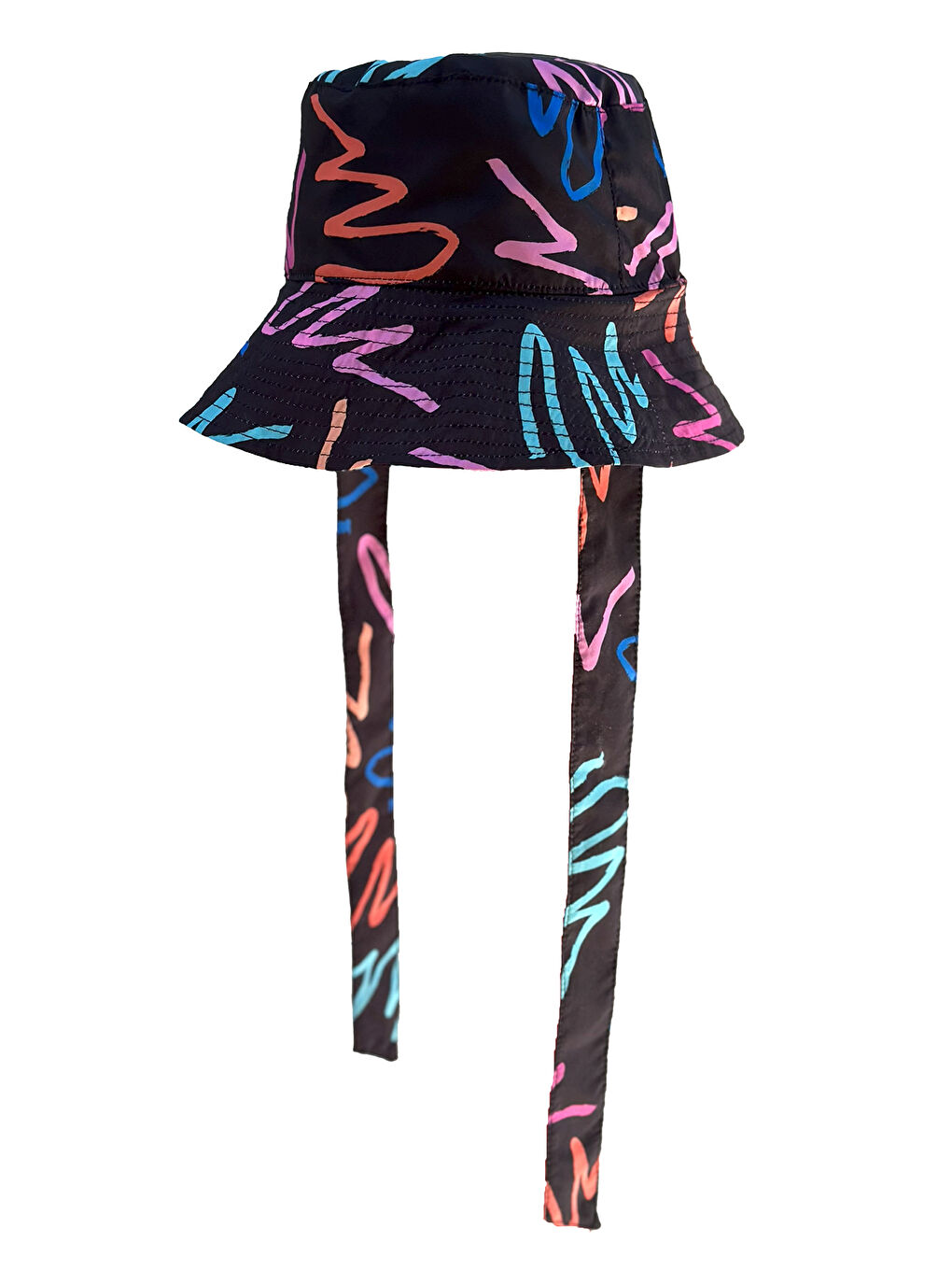 Siyah Remsa Bağlamalı Bucket Şapka RŞBUC-02 Neon-2