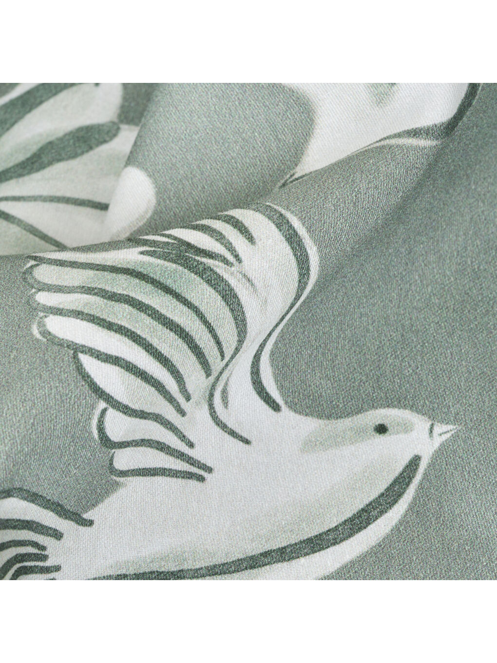 %100 Pamuk Saten Jude Çift Kişilik Nevresim Seti Yeşil (200x220 cm)-4