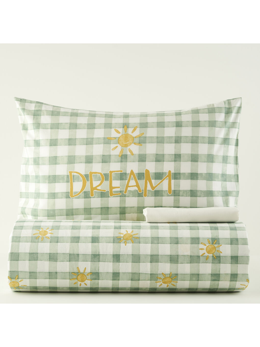 %100 Pamuk Sunshine Çocuk Nevresim Takımı Yeşil (160x220 cm)-3