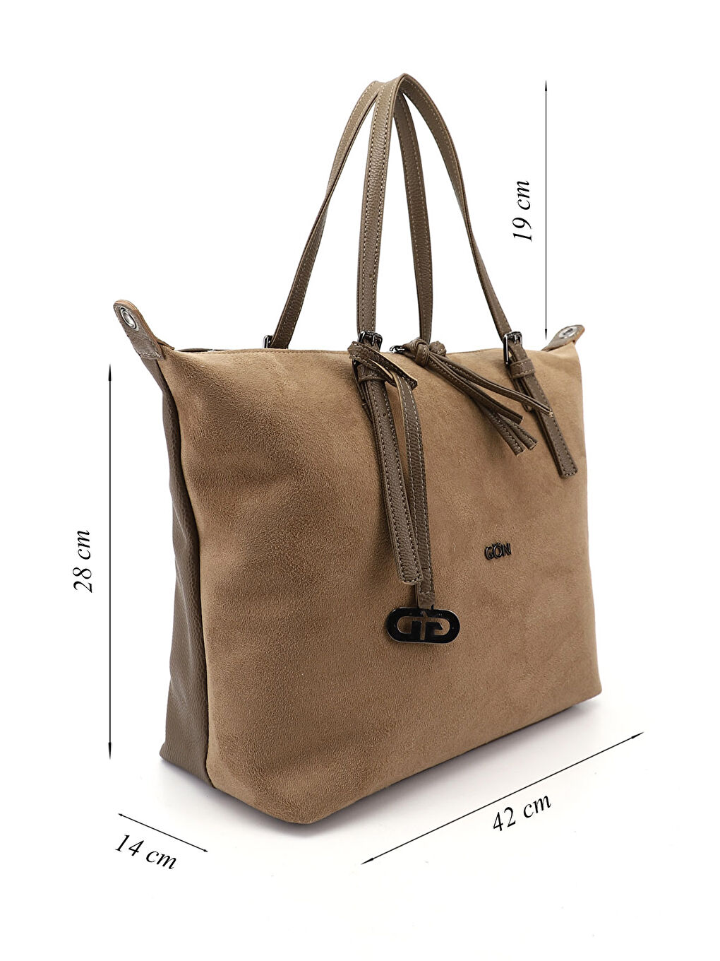 Kahverengi Kadın AÇIK VİZON Uzun Askılı El ve Omuz Çantası-1