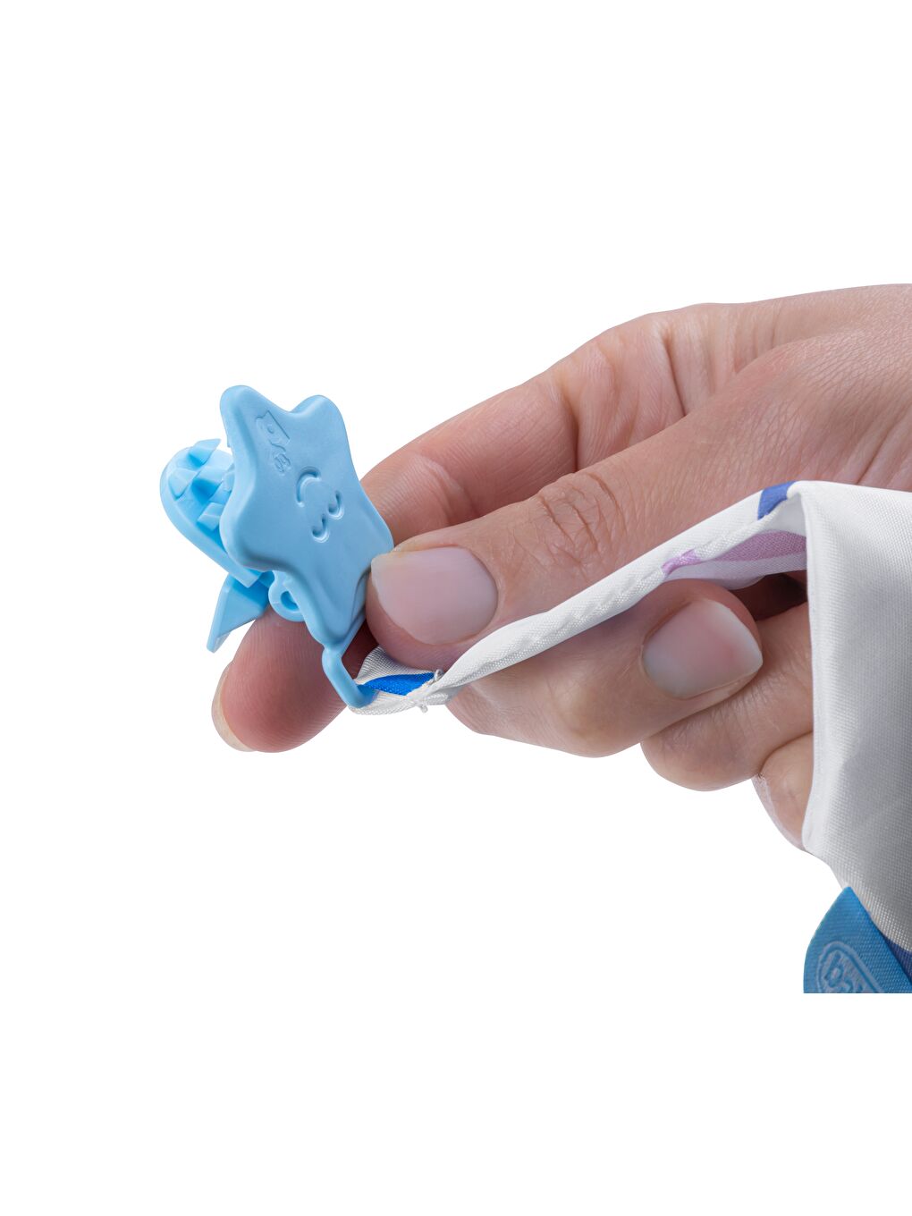 Silikon Diş Kaşıyıcı Fular & Kravat Gülen Yüz Mavi-4