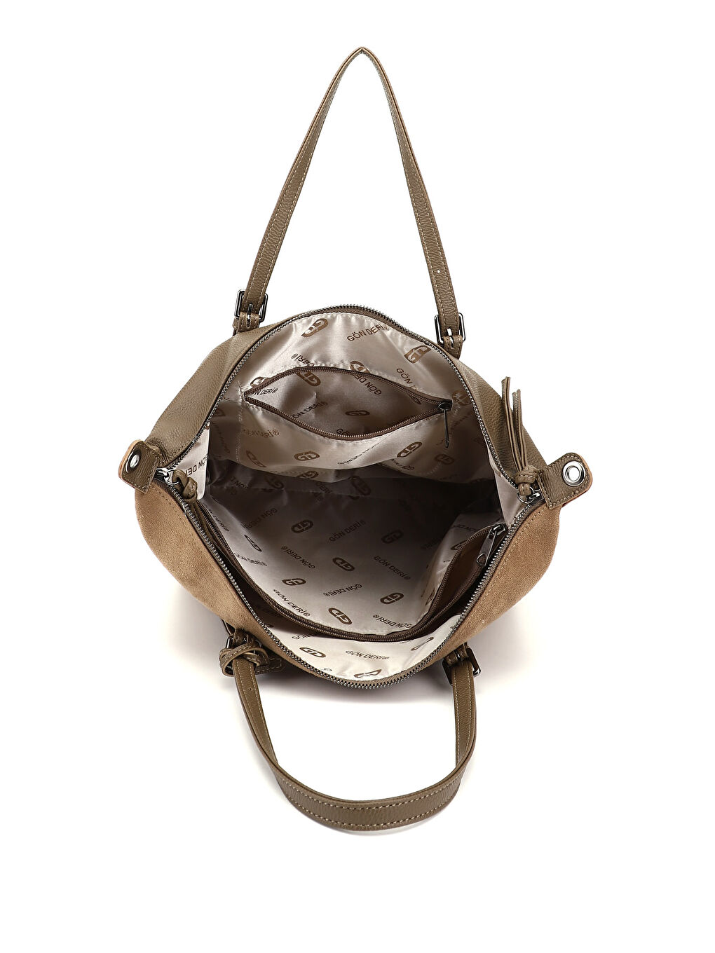 Kahverengi Kadın AÇIK VİZON Uzun Askılı El ve Omuz Çantası-4