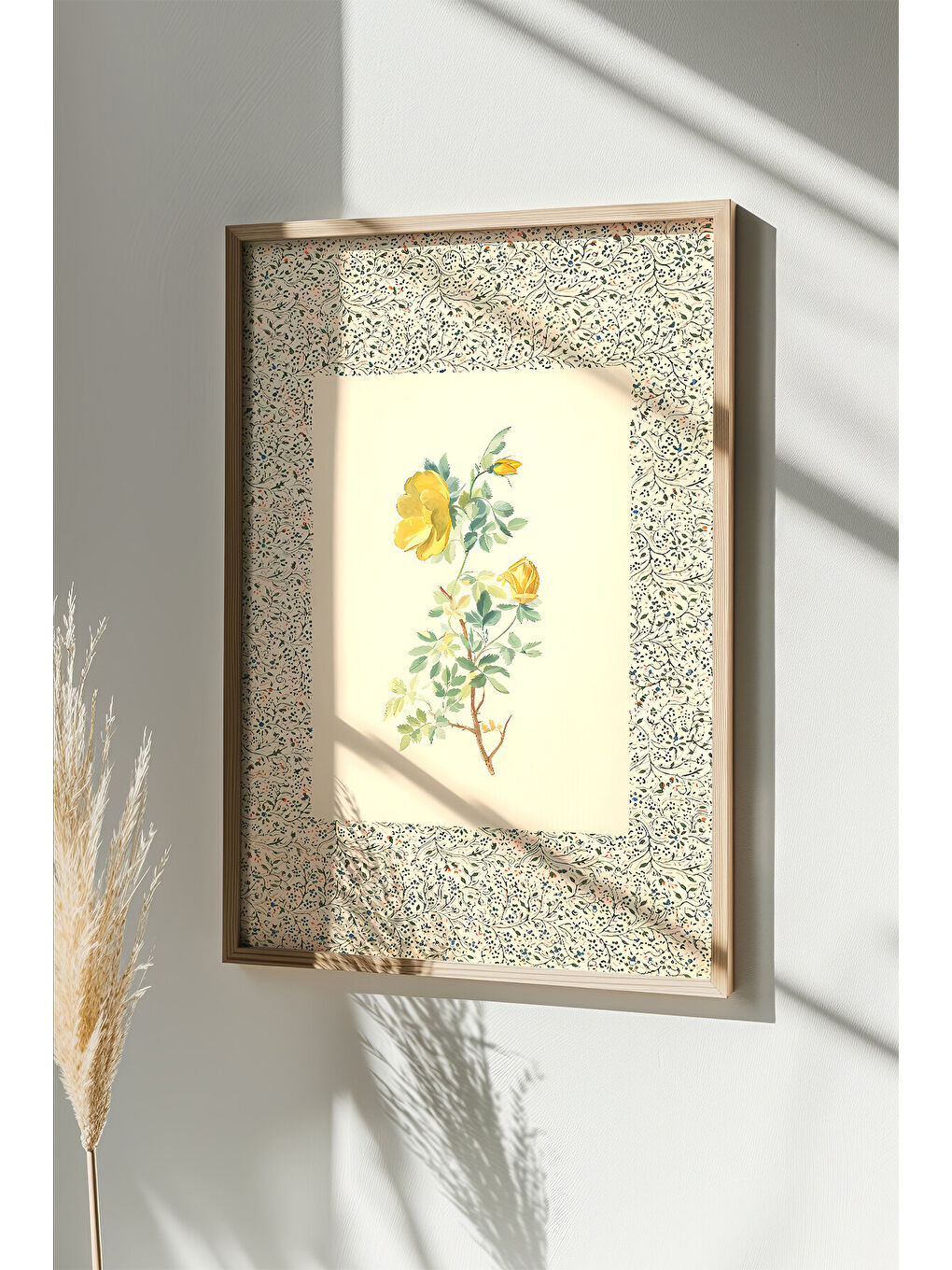 Beyaz Tek Parça Gerçek Ham Ahşap Çerçeveli Tablo - Model 13 - ARTSMDFTEK13-3348