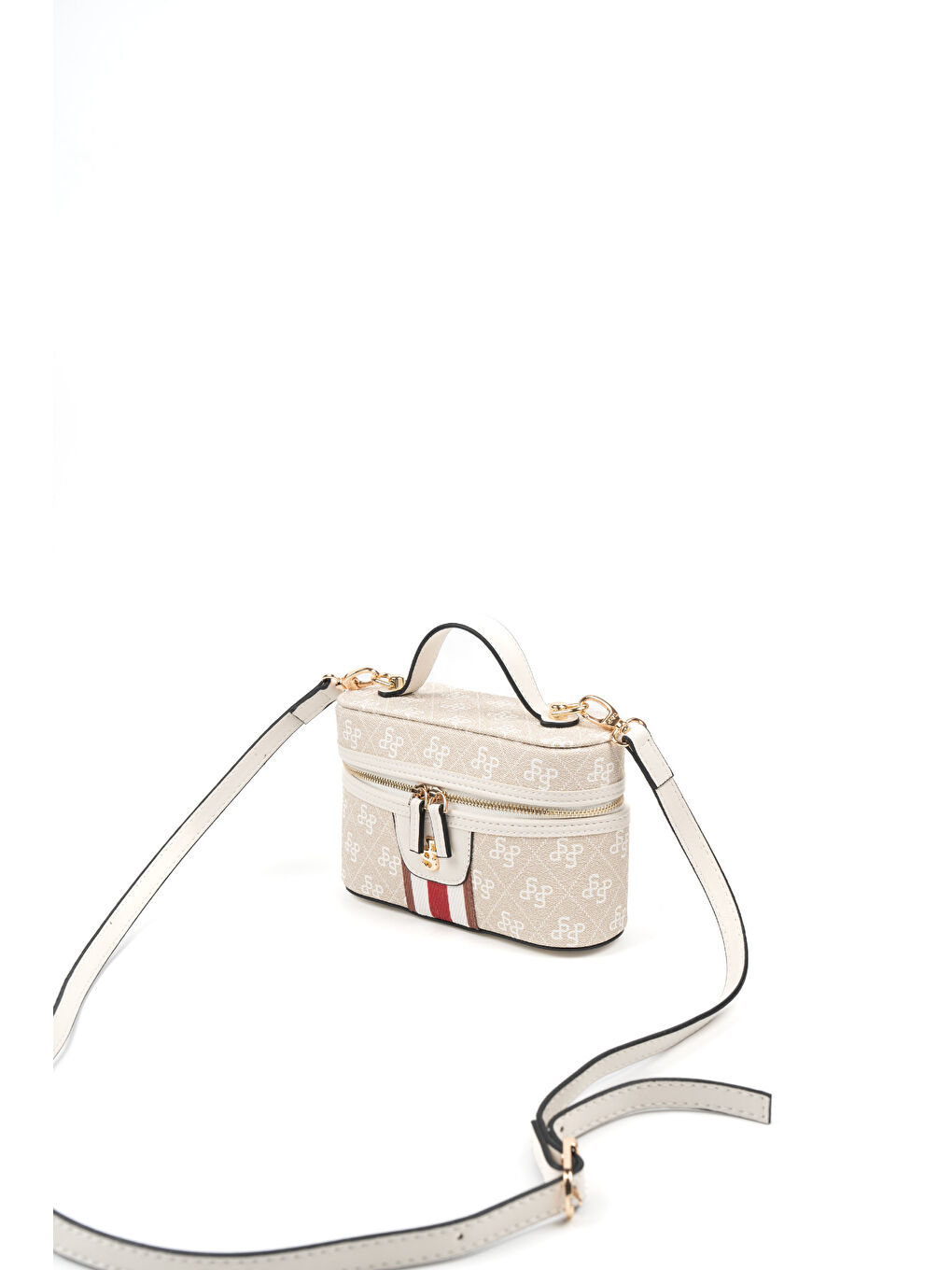 Gri Kadın Çapraz Çanta 1195-47045 SILVER POLO ÇAPRAZ BAYAN ÇANTASI M178 TAŞ-MAT KEMİK (MPM)-5