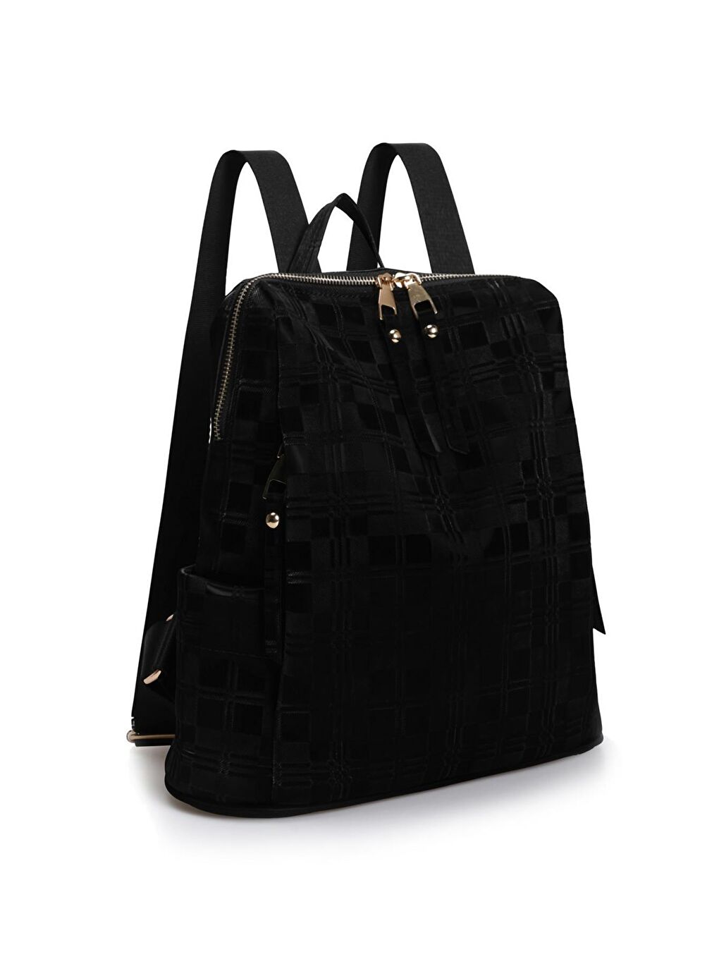 Siyah Desenli Kadın Büyük Boy Sırt Çantası