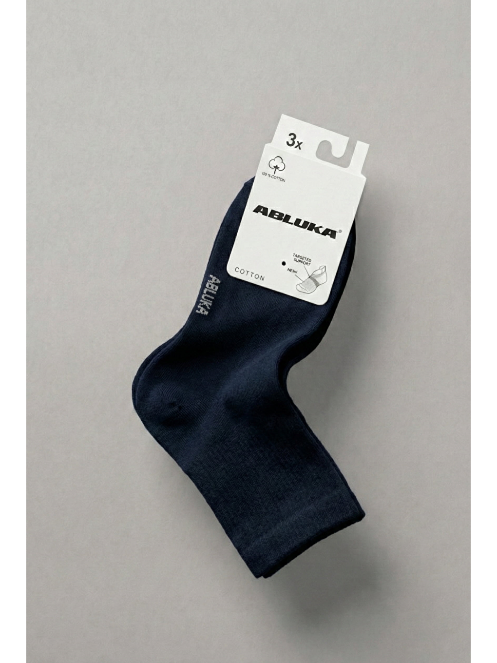 Erkek Pamuklu 3'Lü Soket Çorap Lacivert