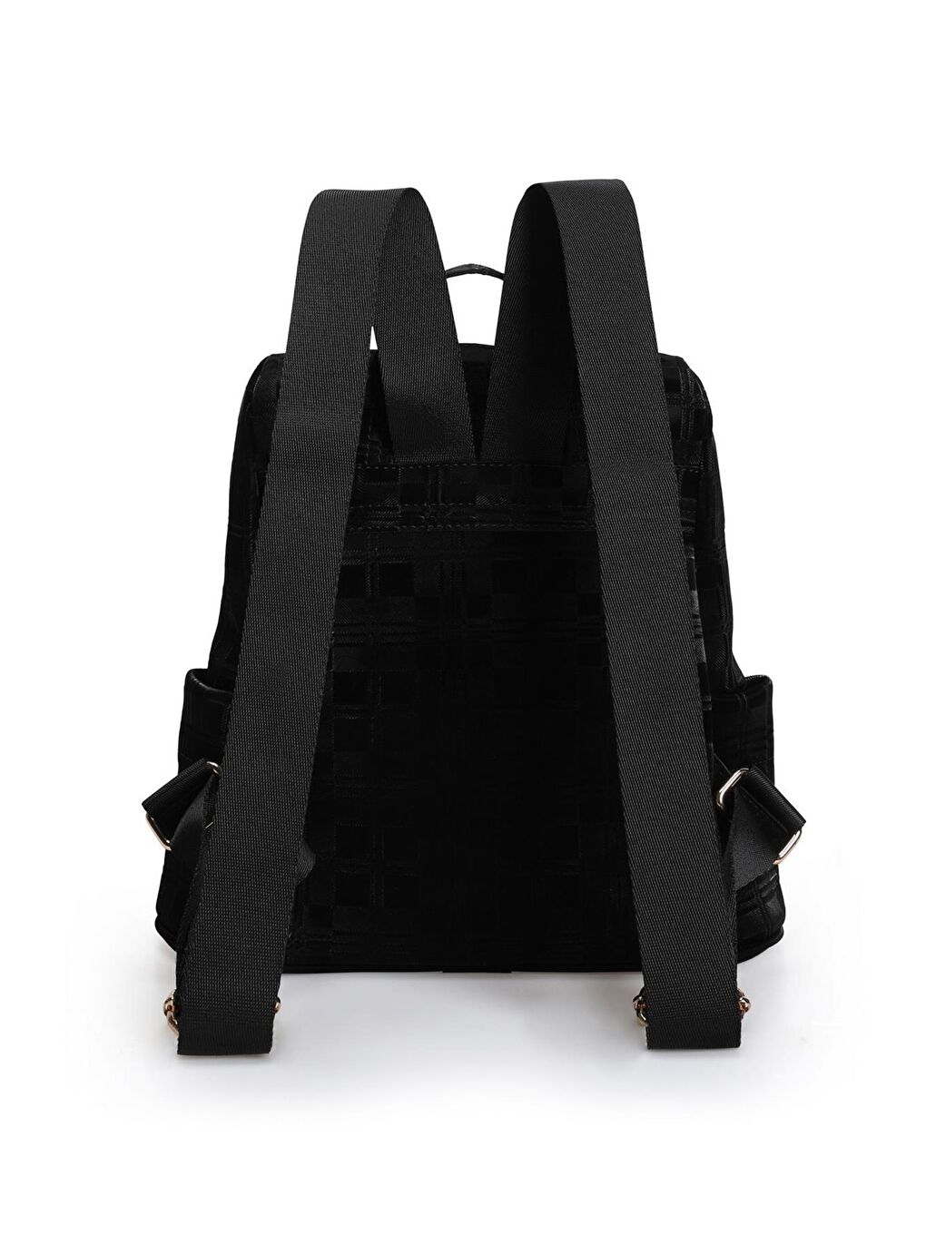 Siyah Desenli Kadın Büyük Boy Sırt Çantası-2