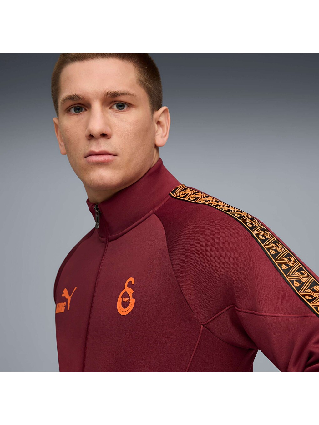 Kırmızı GALATASARAY KING Anthem Erkek Fermuarlı Sweatshirt-4
