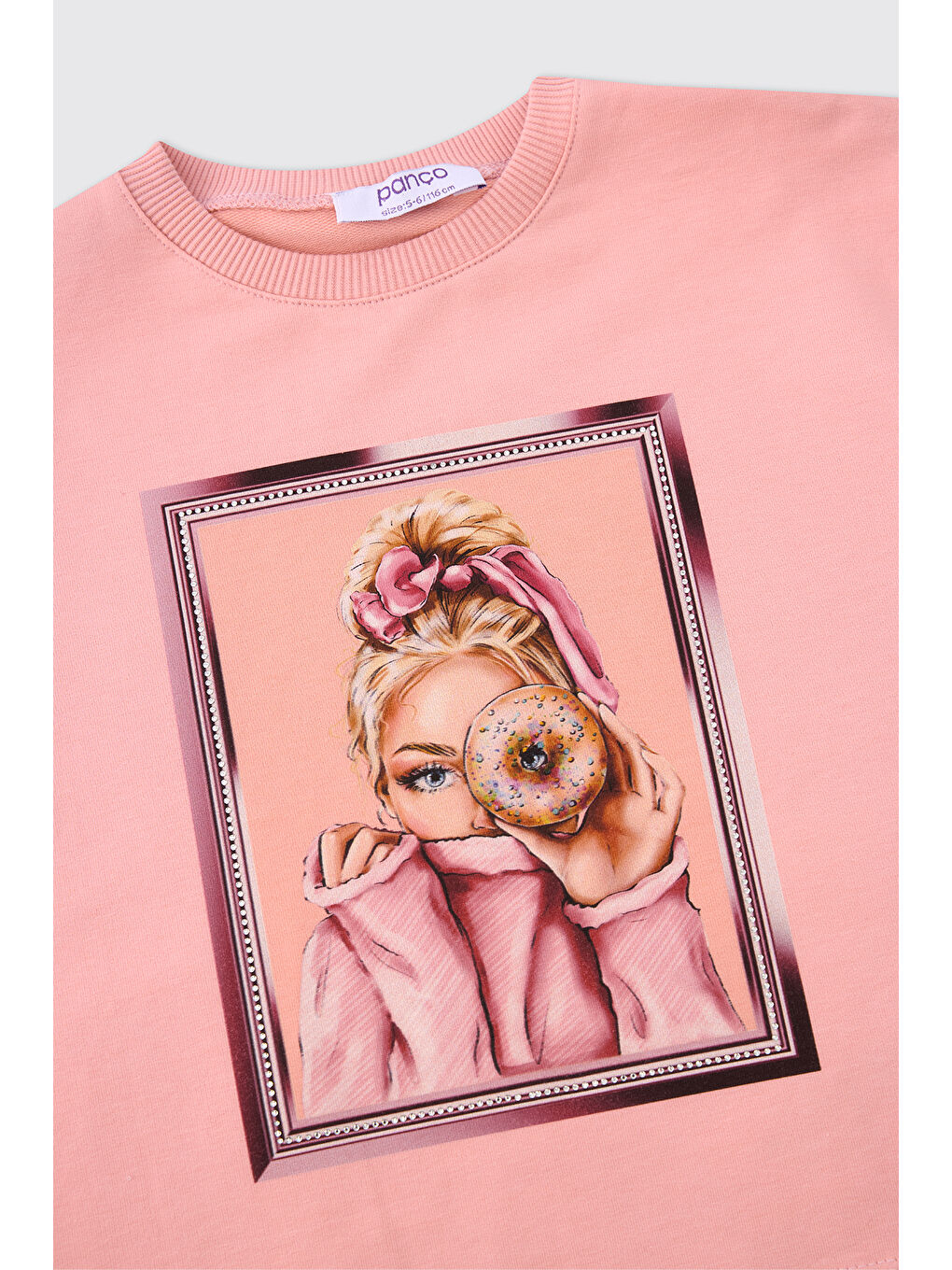 Pembe Kız Bebek Pudra Sweatshirt-2