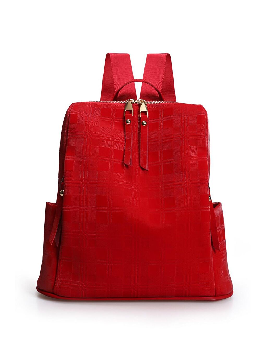 Kırmızı Desenli Kadın Büyük Boy Sırt Çantası-1