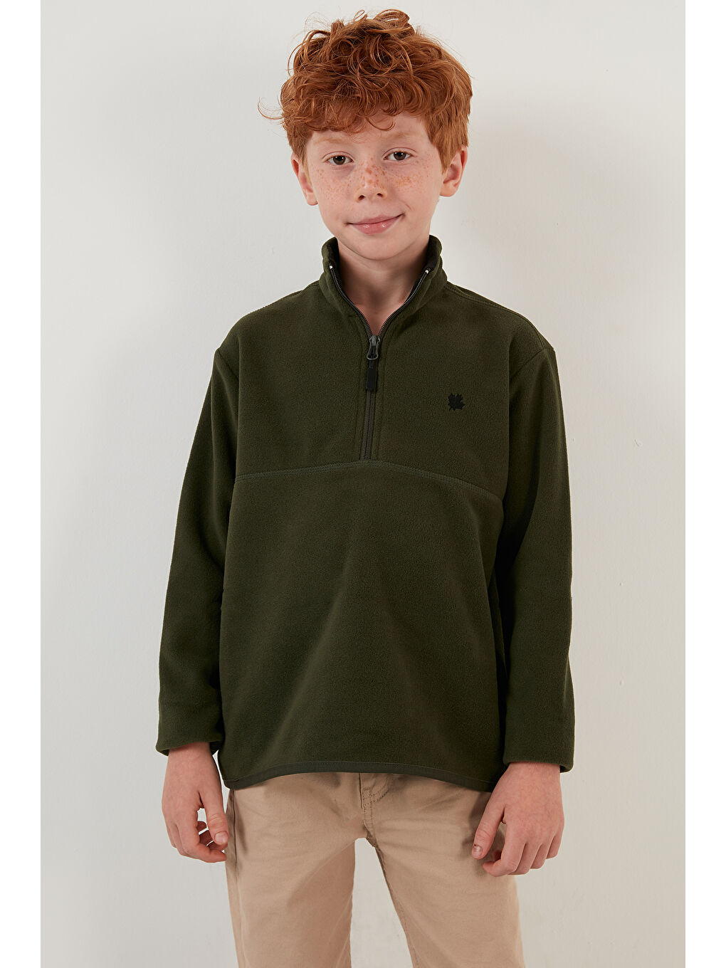 Yeşil Yumuşak Dokulu Fermuarlı Dik Yaka Şardonlu 2'li Paket Polar 5905002S2-1