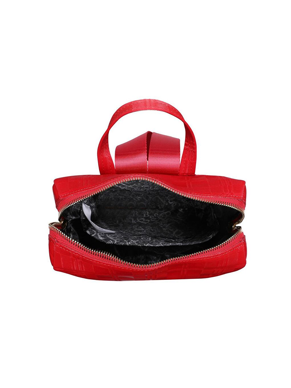 Kırmızı Desenli Kadın Büyük Boy Sırt Çantası-5