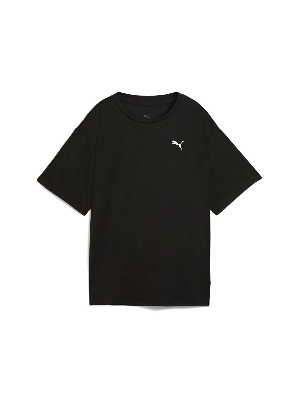 Siyah Kadın Geniş Kesim Antrenman Tişörtü