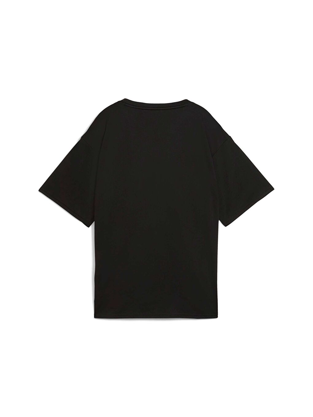 Siyah Kadın Geniş Kesim Antrenman Tişörtü-1