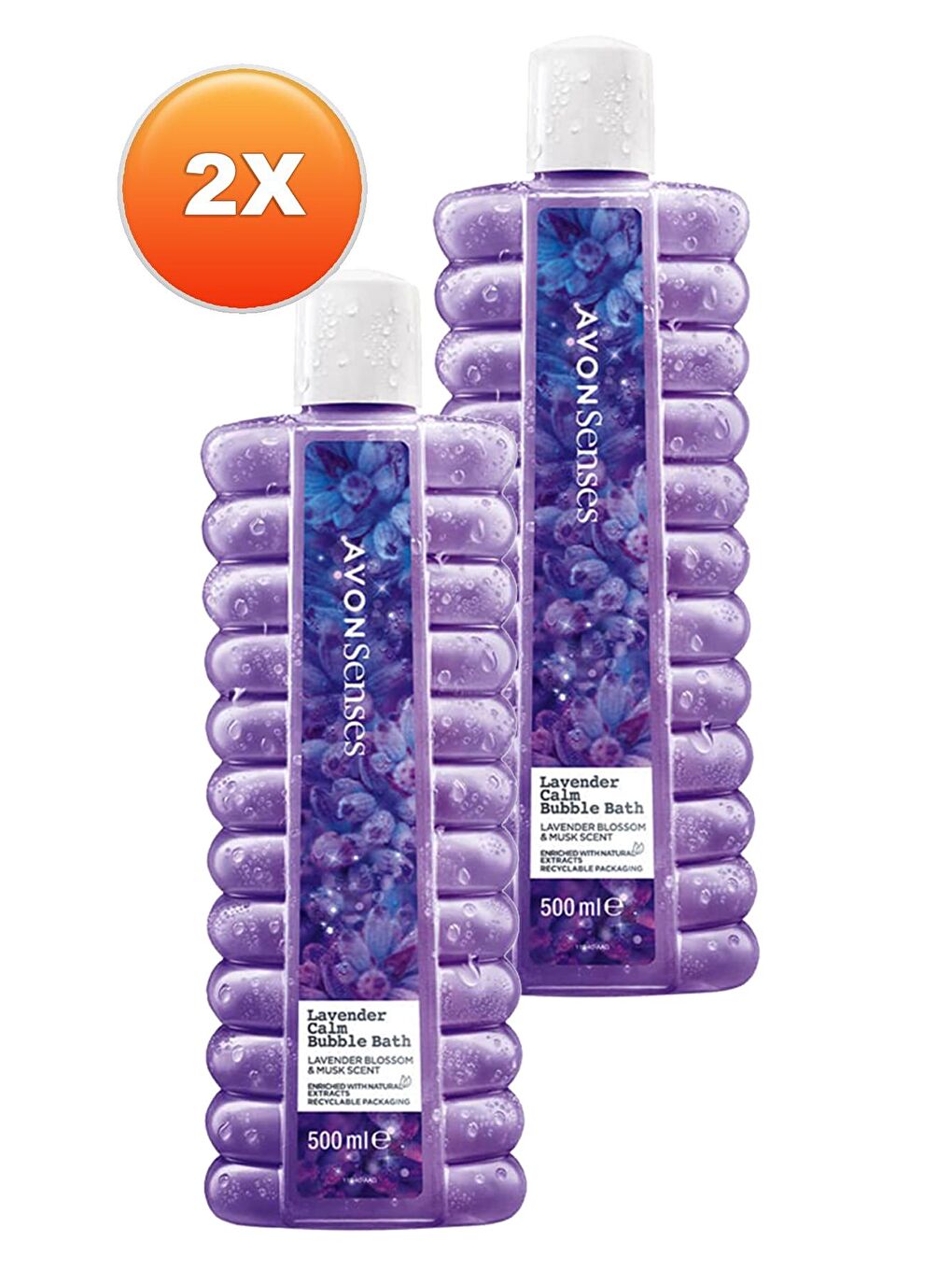 AVON Renksiz Senses Lavender Calm Lavanta Kokulu Banyo Köpüğü 500 Ml. İkili Set - 1