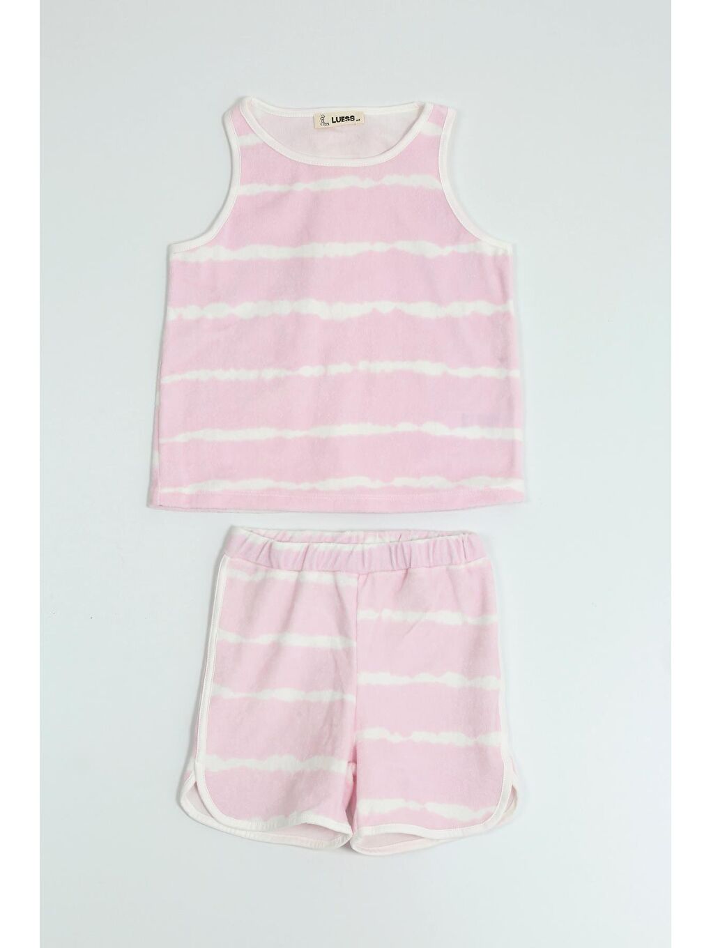 Pembe Çocuk Batik Desenli Havlu Alt Üst Takım