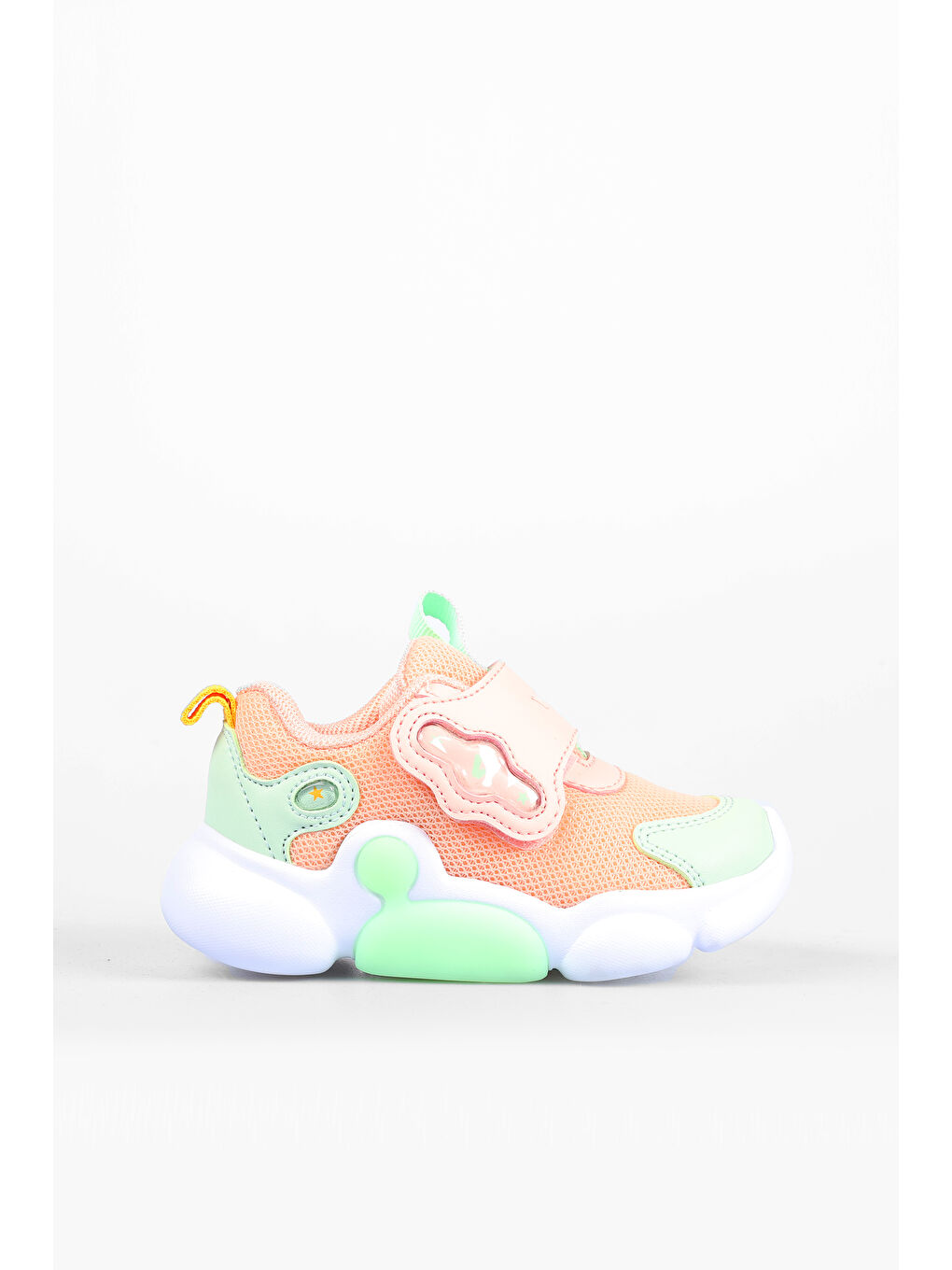 Pembe Gum Işıklı Kız Okul Öncesi Pudra Spor Ayakkabı-3