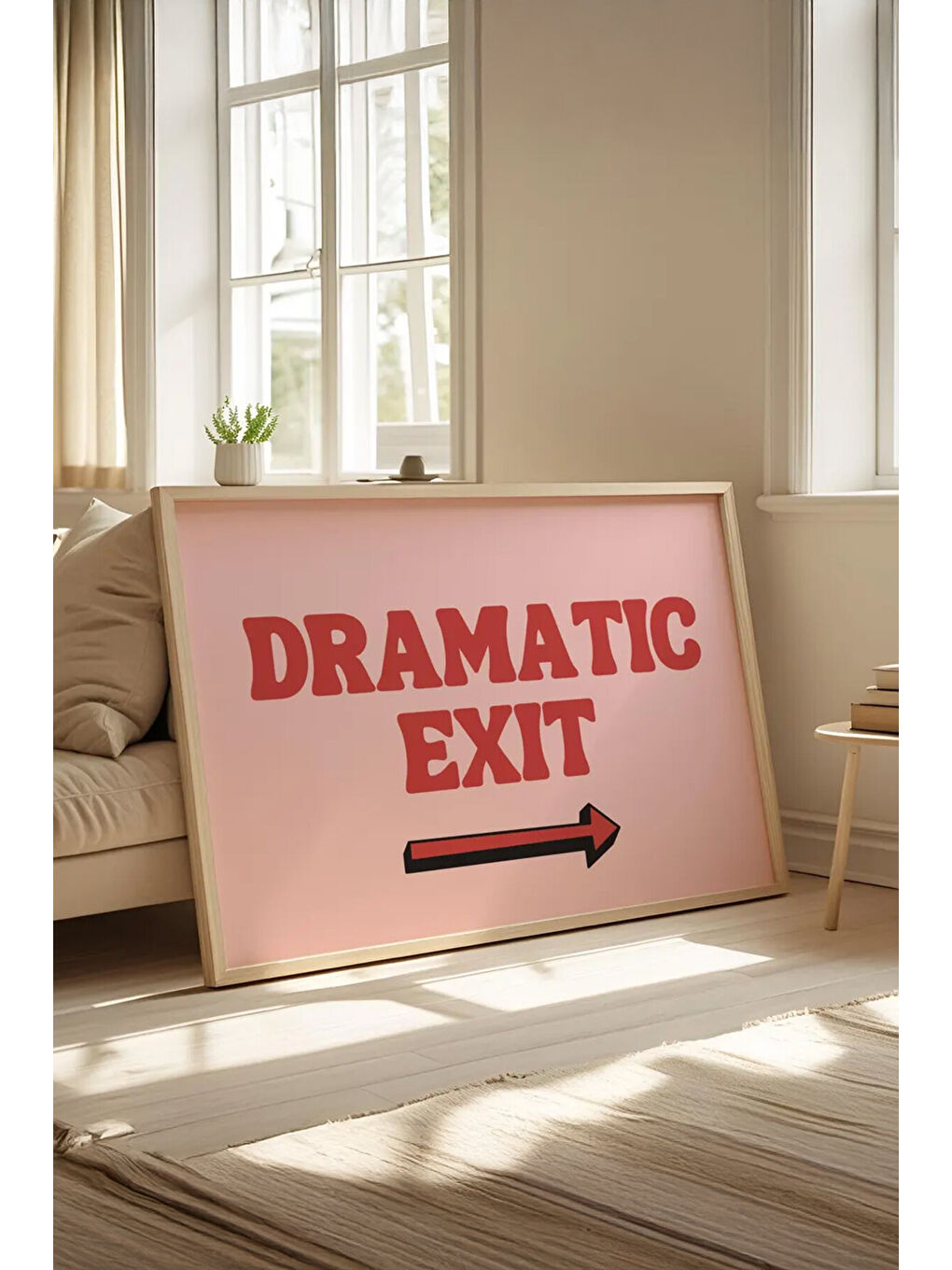 Beyaz Tek Parça Gerçek Ham Ahşap Çerçeveli Tablo - Model 1 - ARTSMDFTEK1-3348-2