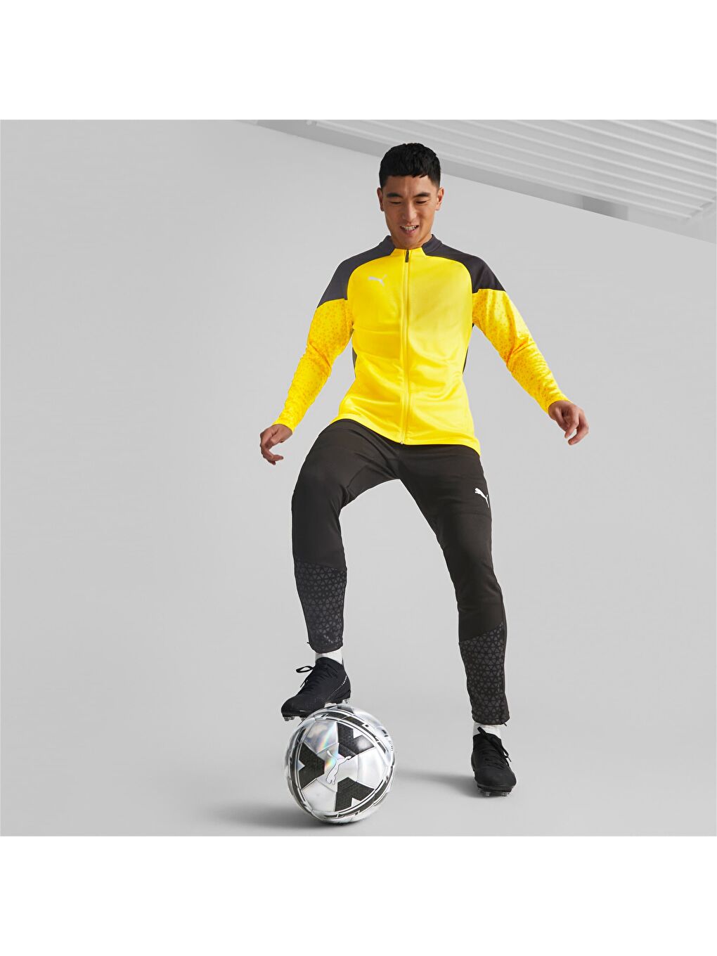 Sarı teamCUP Football Erkek Antrenman Ceketi