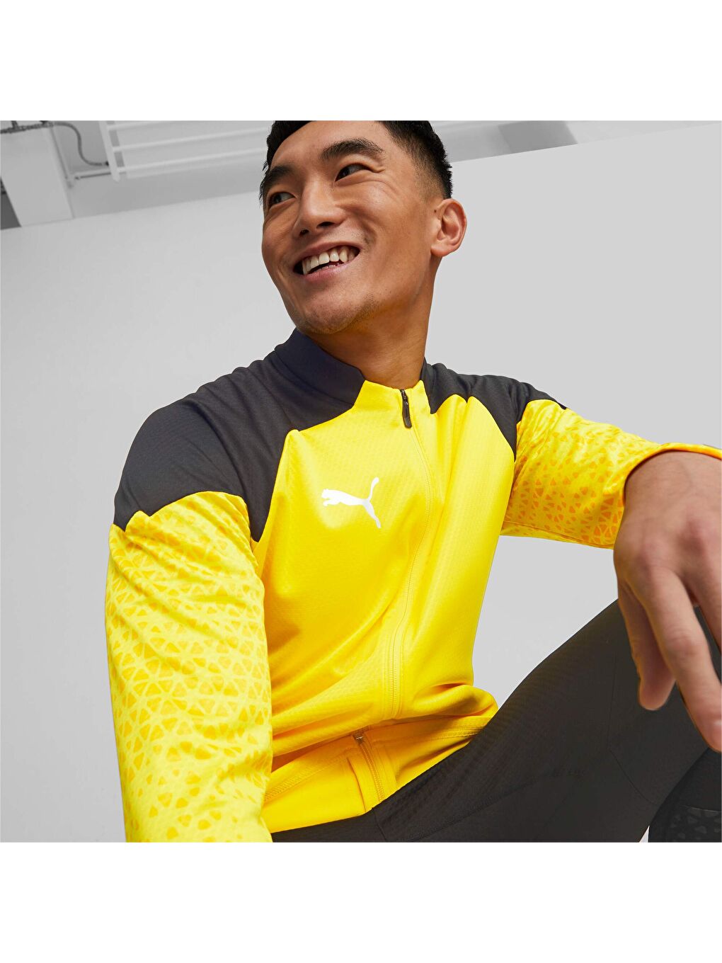 Sarı teamCUP Football Erkek Antrenman Ceketi-1