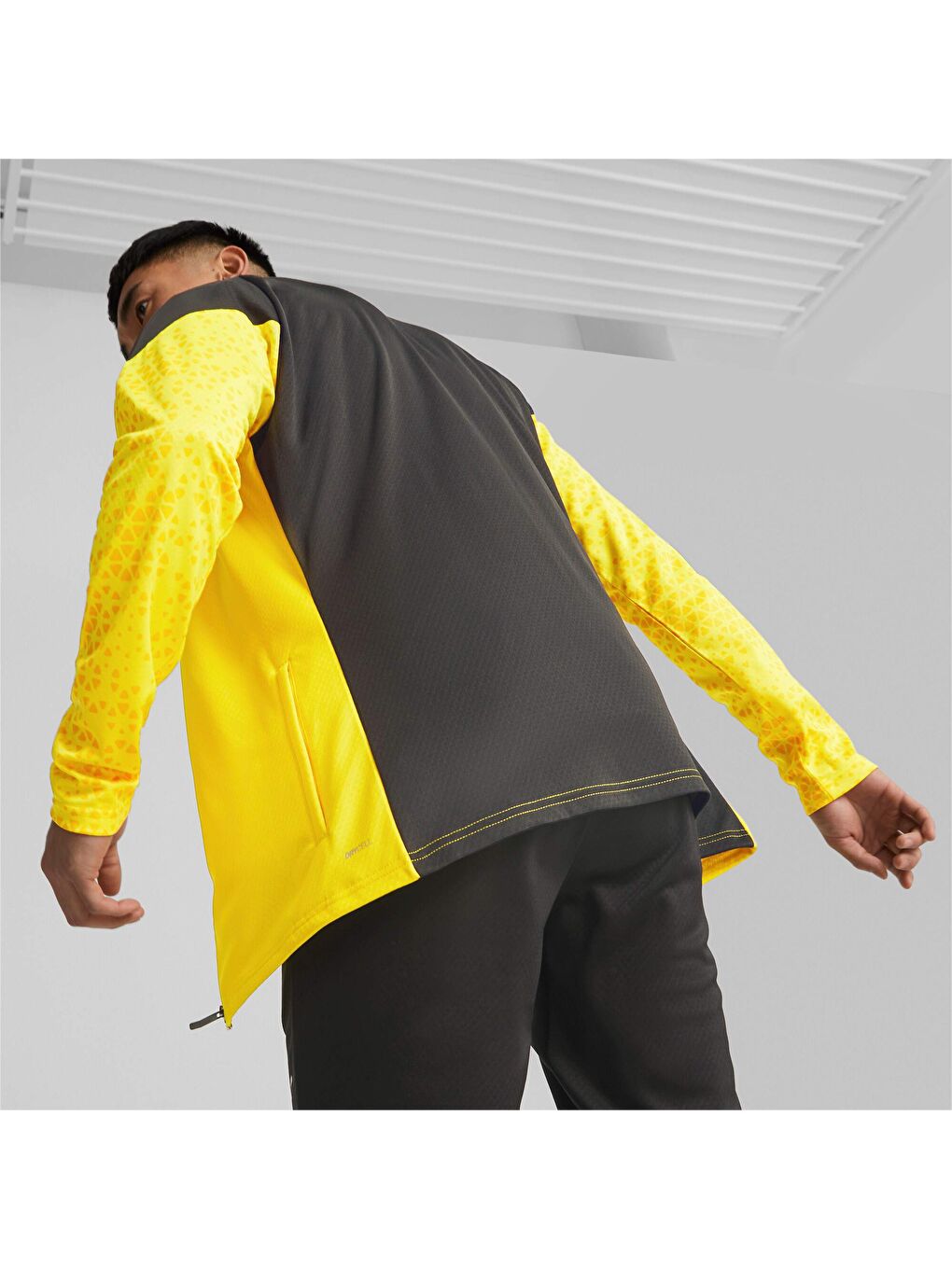 Sarı teamCUP Football Erkek Antrenman Ceketi-3