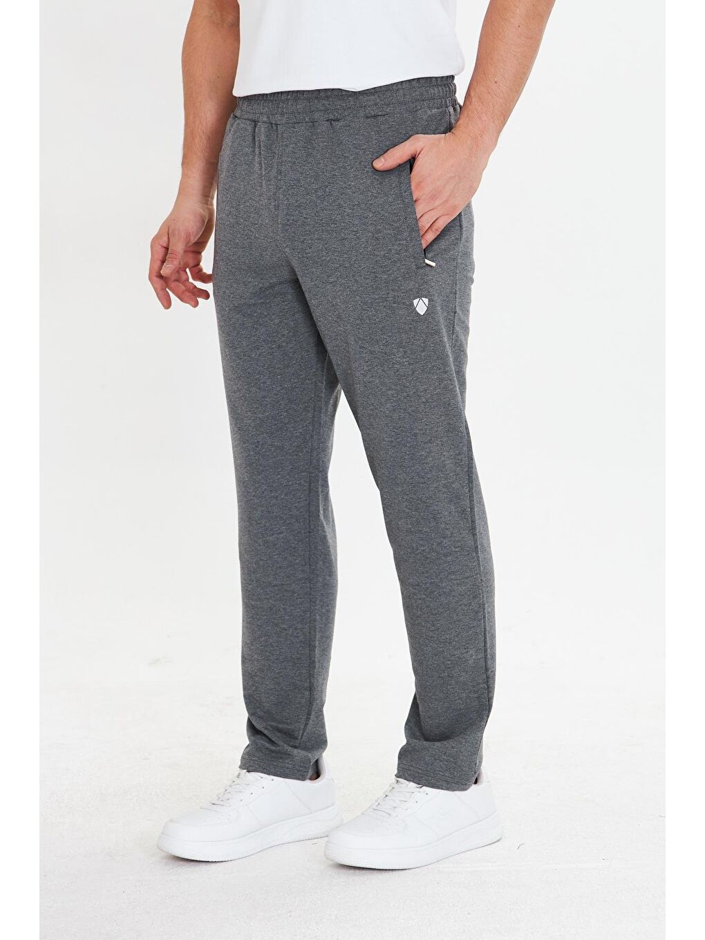 Antrasit Pamuklu Kumaş Erkek Eşofman Altı 0025