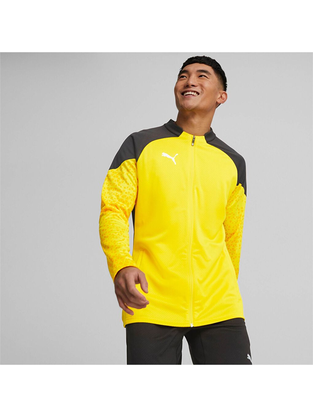 Sarı teamCUP Football Erkek Antrenman Ceketi-6