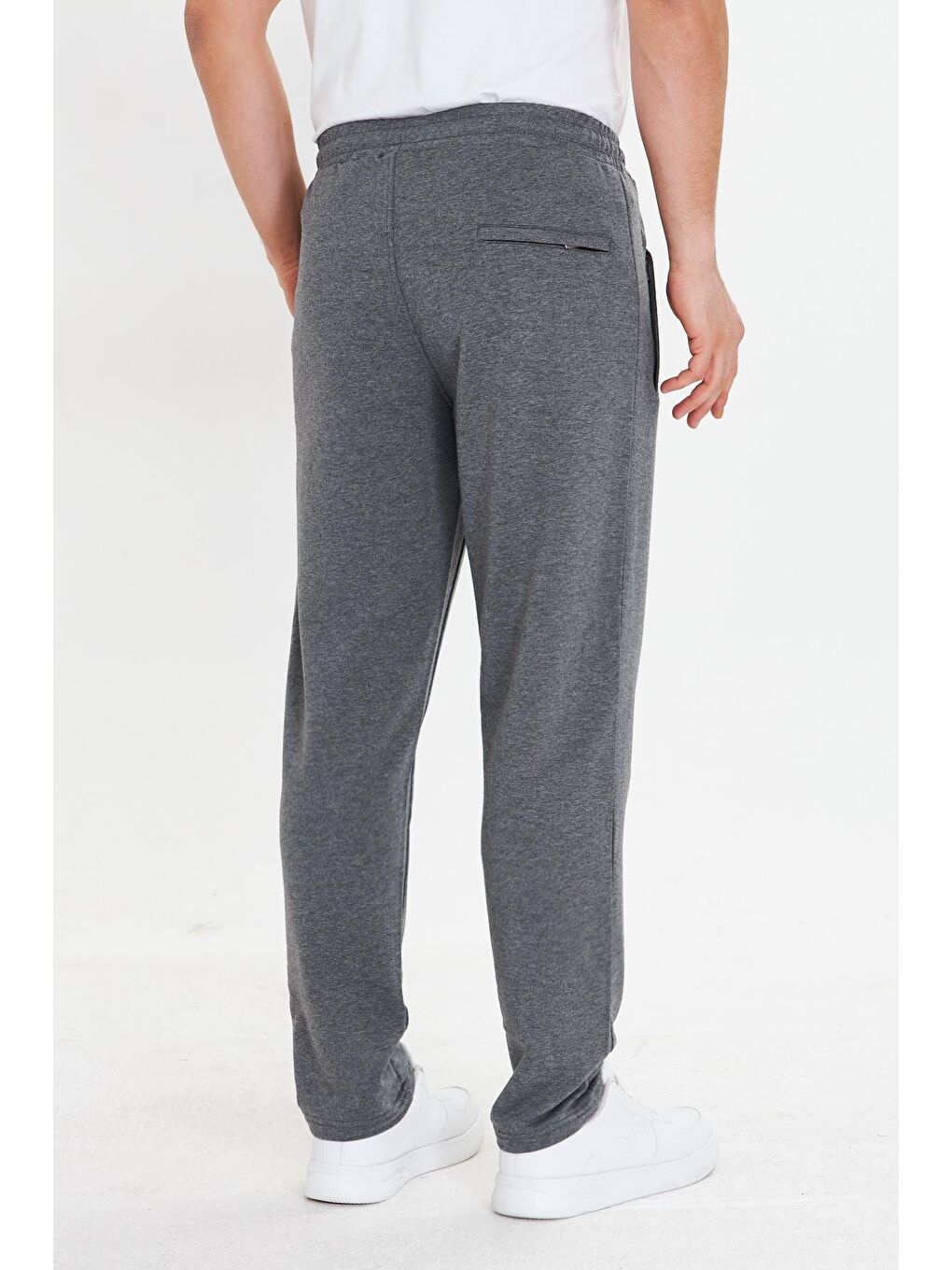 Antrasit Pamuklu Kumaş Erkek Eşofman Altı 0025-6