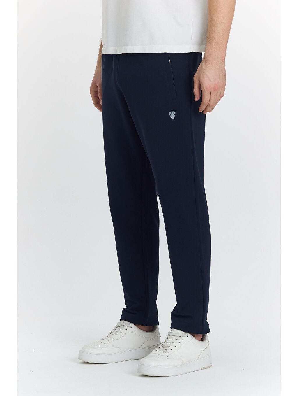 Lacivert Pamuklu Kumaş Erkek Eşofman Altı 0025-1