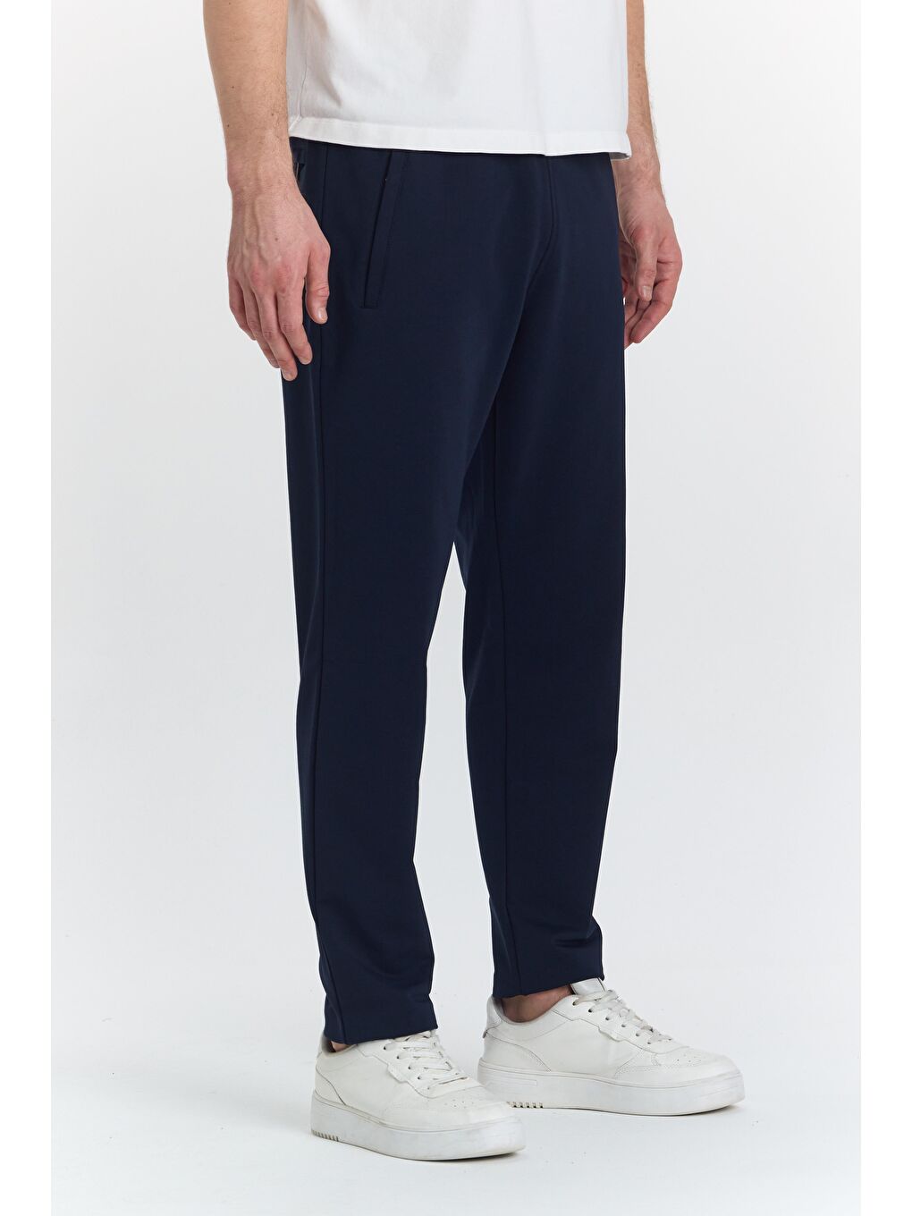 Lacivert Pamuklu Kumaş Erkek Eşofman Altı 0025-3