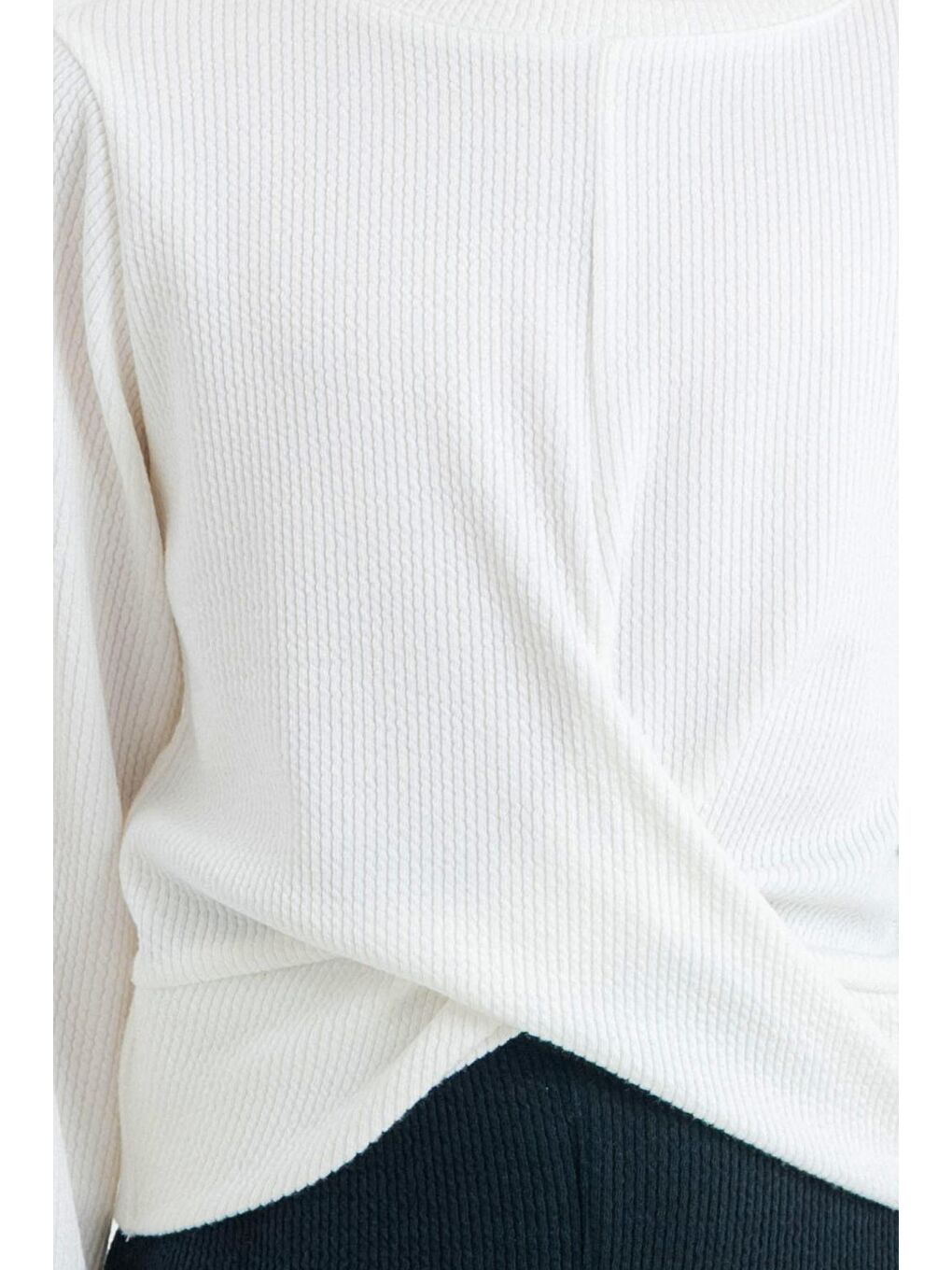 Kız Çocuk Beyaz Düğümlü 4-12 Yaş Tişört - 23331-1-3