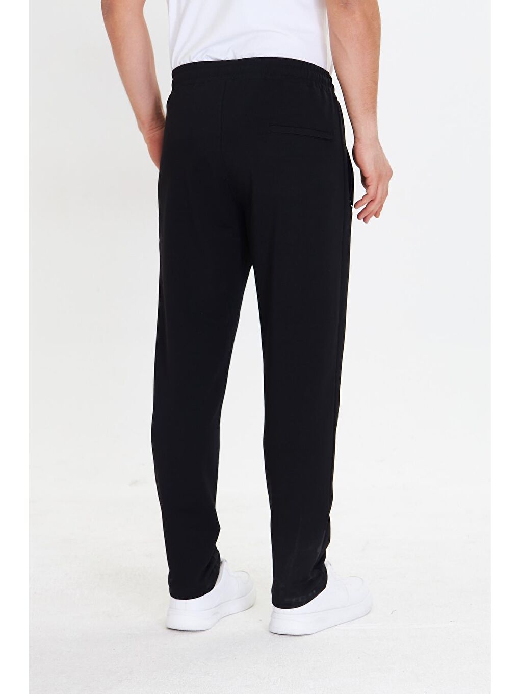 Siyah Pamuklu Kumaş Erkek Eşofman Altı 0025-5