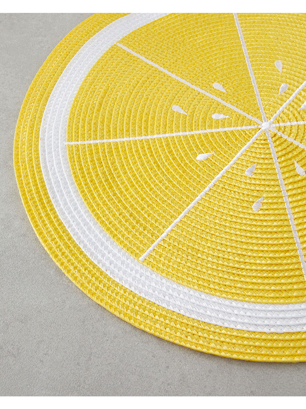 Summer Lemon PP 2'li Amerikan Servis 38 cm Sarı-1