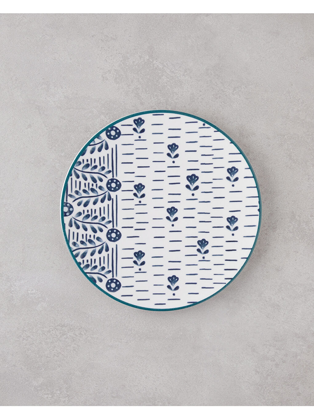 Wells Porselen Kahvaltı ve Sunum Seti 18 Parça 6 Kişilik Mavi-2