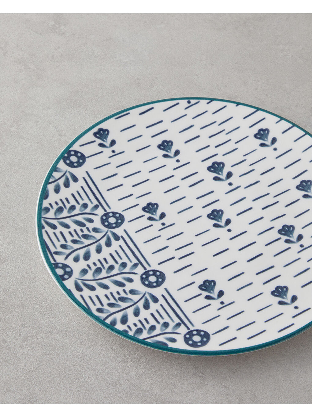 Wells Porselen Kahvaltı ve Sunum Seti 18 Parça 6 Kişilik Mavi-5