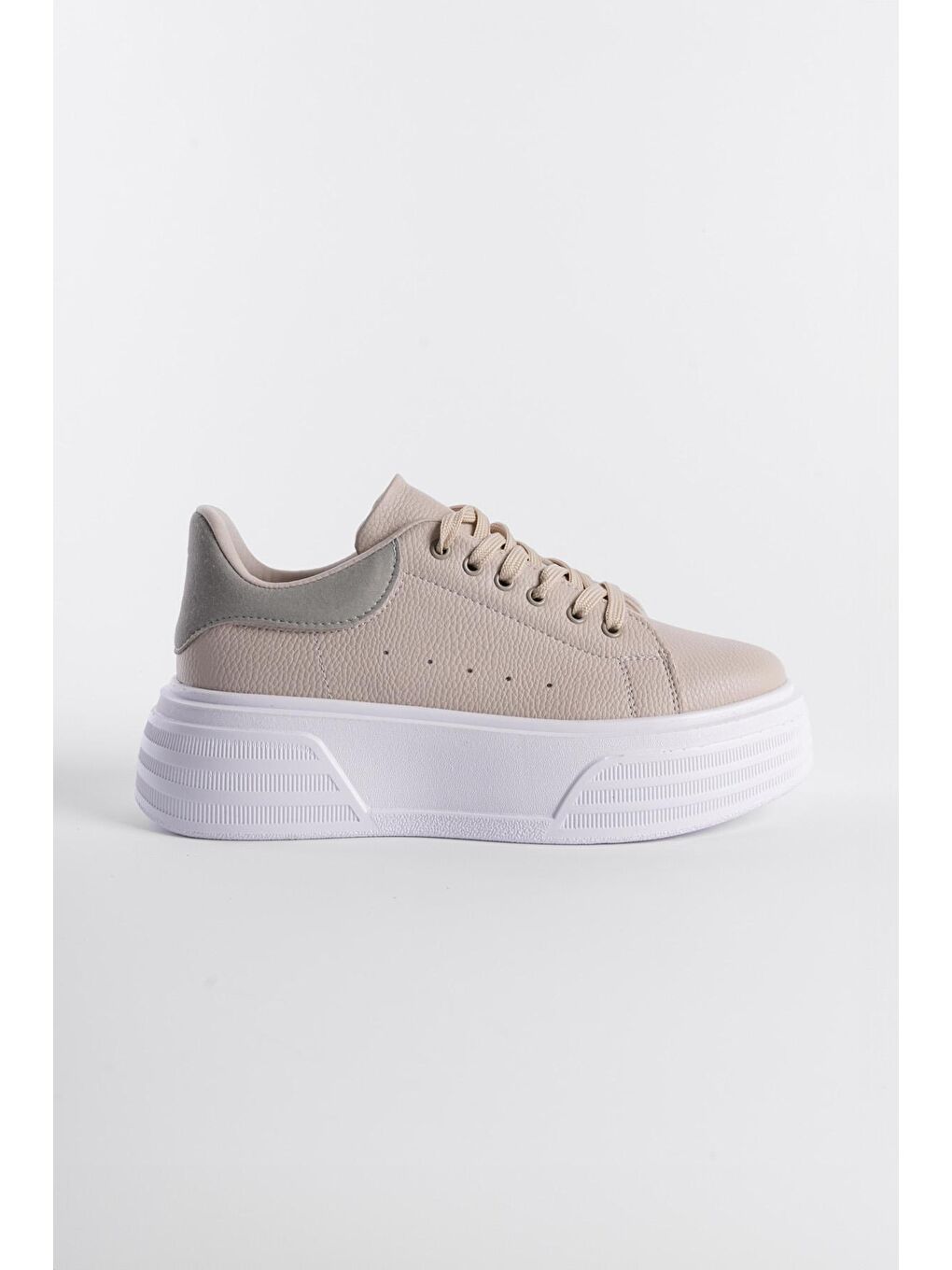 Bej Kadın Sneaker Spor Ayakkabı
