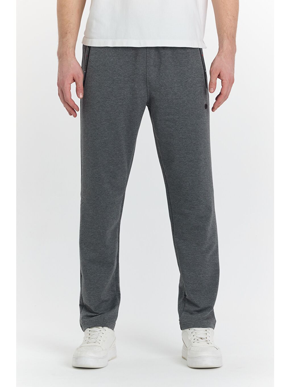 Antrasit Pamuklu Kumaş Erkek Eşofman Altı 19220-1