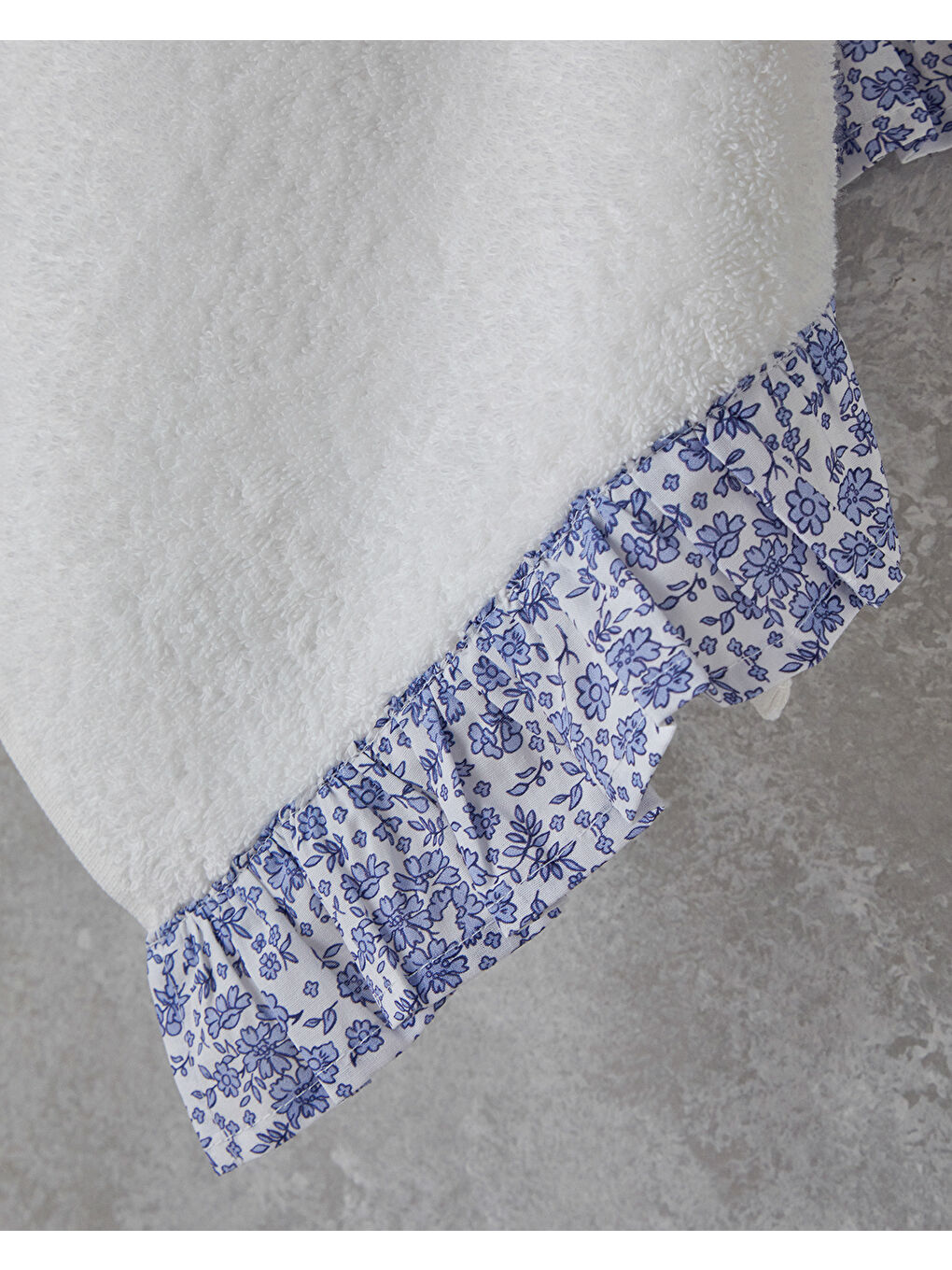 Pure Flowers Pamuklu Yüz Havlusu 50x80 cm Ekru-1