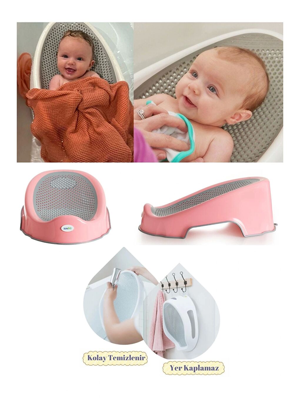 Soft Banyo Desteği Pembe