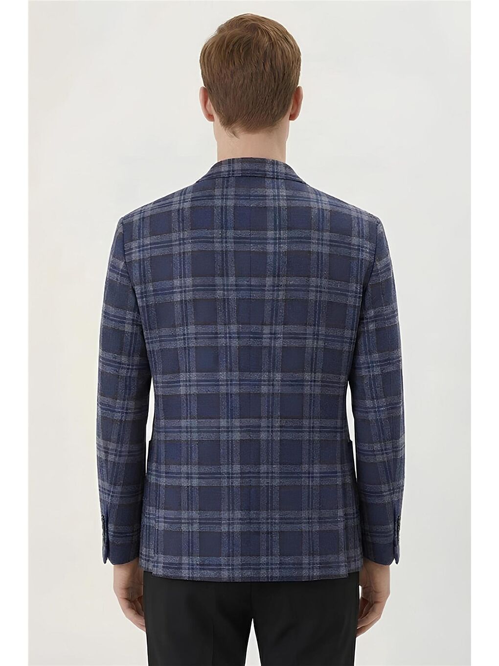 Giotelli Koyu Lacivert-Bordo Yün Karışımlı 6 Drop Erkek Ceket-3