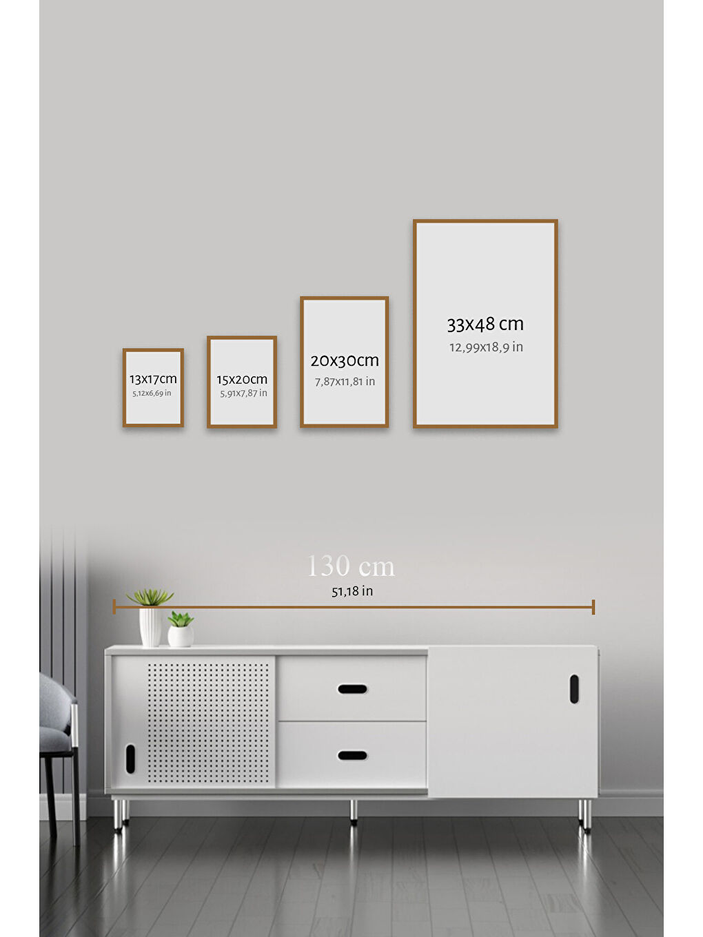 Beyaz 3 Parça Çerçeve Görünümlü Mdf Tablo Seti - 3ARTAVESSA7-2030-1