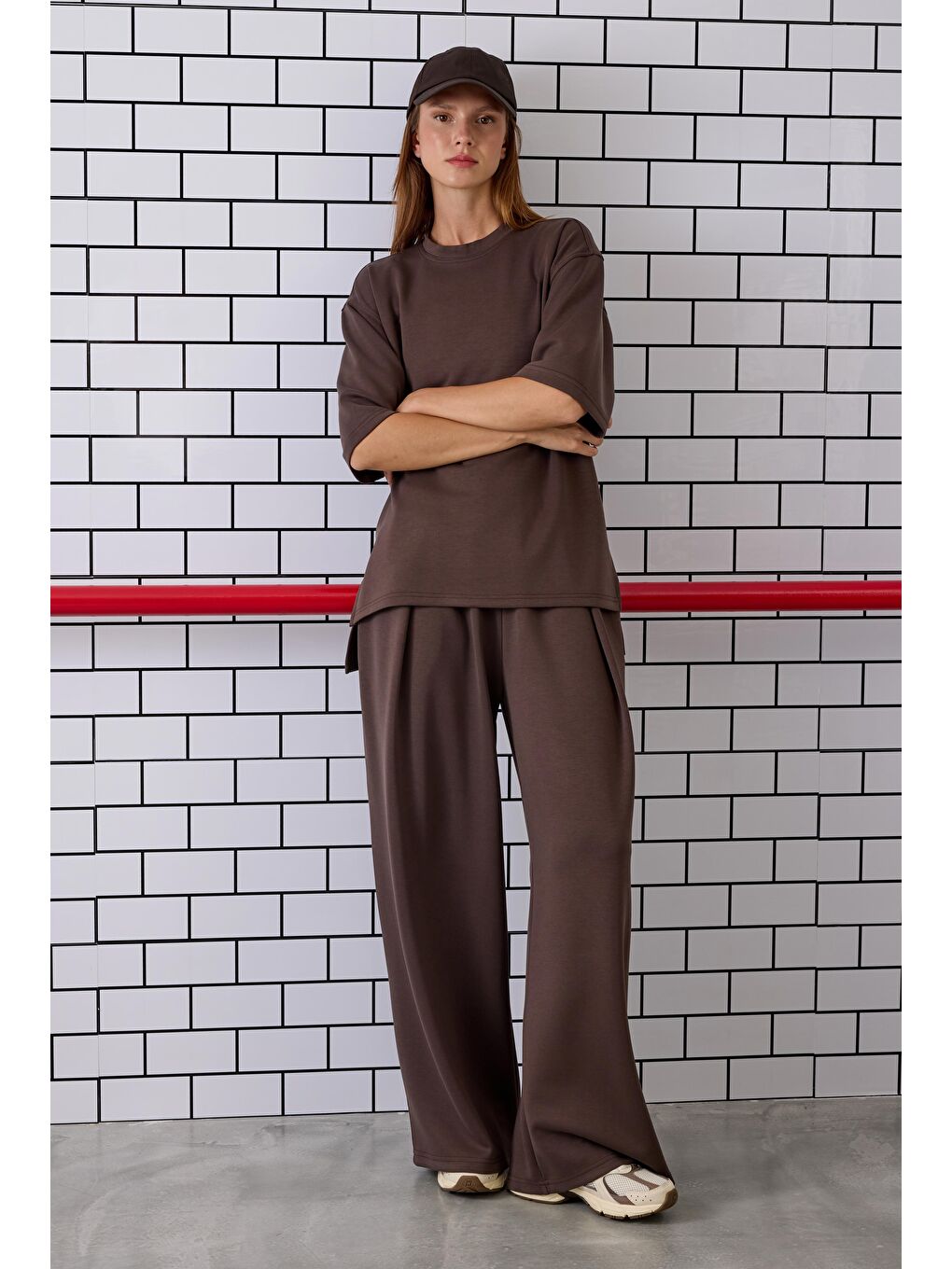 Kahverengi Modal Basic Tişört Acı Kahve-2