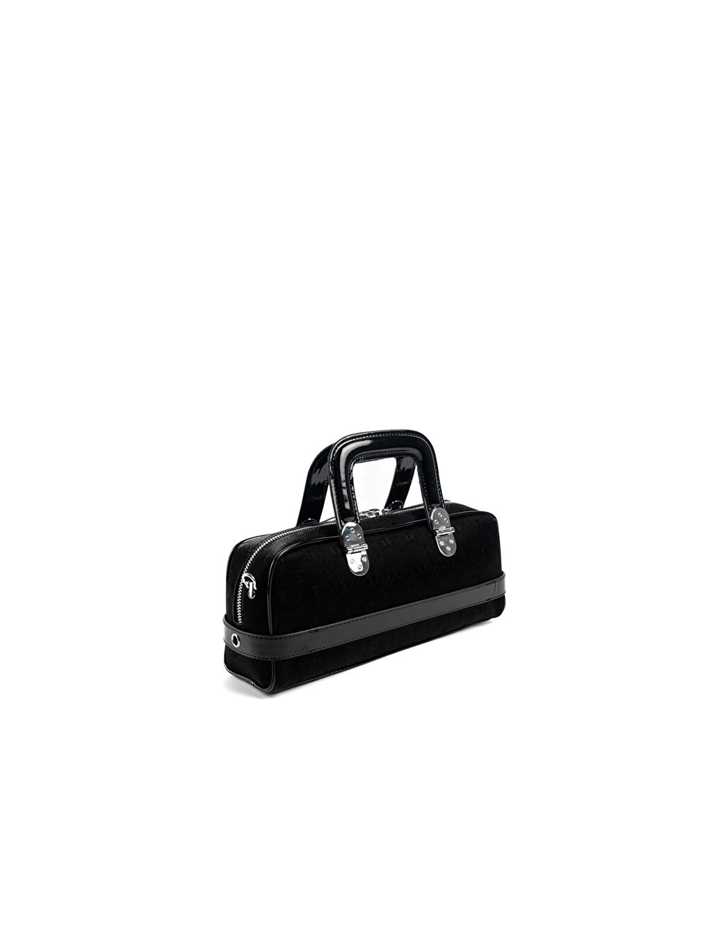 Siyah Kadın Omuz Çantası 1258-48312 SILVER POLO BAYAN ÇANTASI M158 SİYAH-RUGAN SİYAH-3